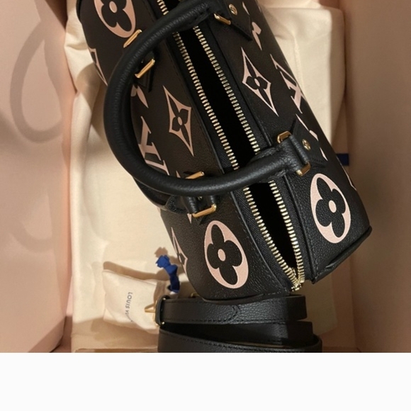 Louis Vuitton Black and Cream Satchel - Picture 3 of 9